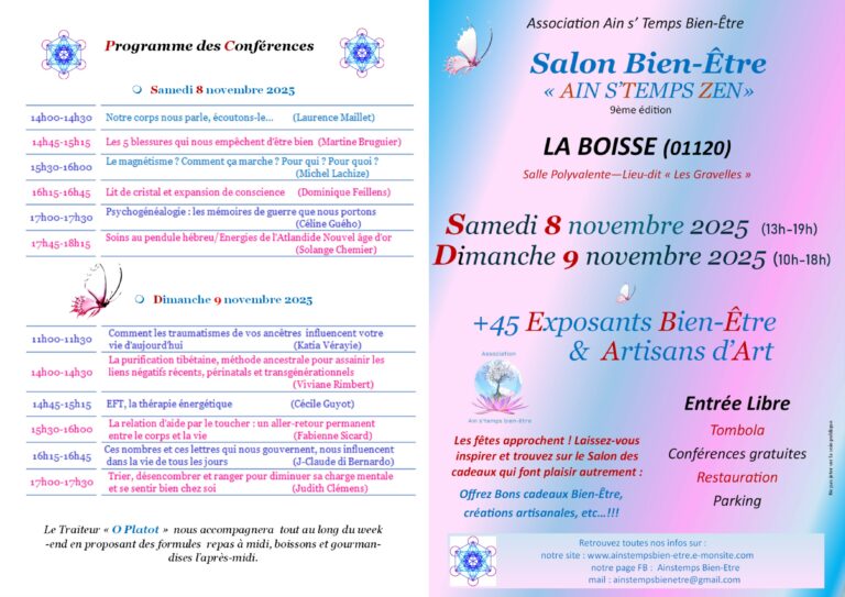 Programme La Boisse nov 2025